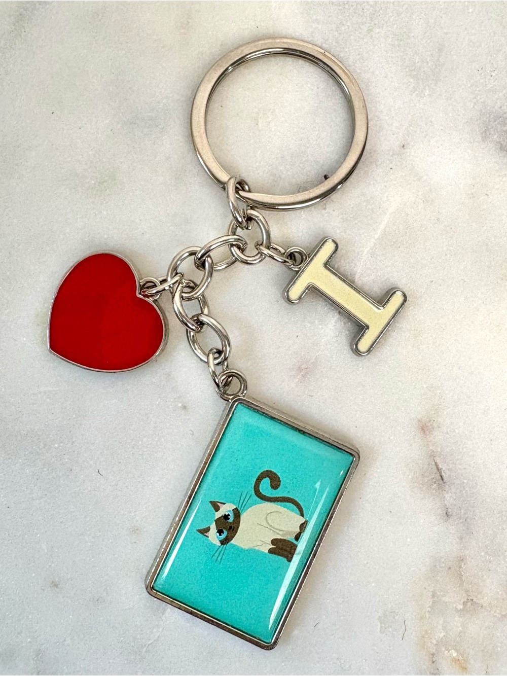 Cat Key Enameled Chain
